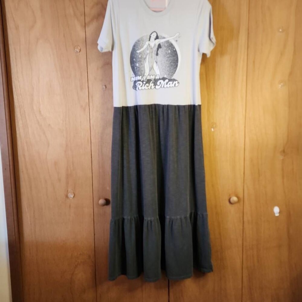 Girl Tribe Cher Inspired Graphic Tshirt Upcycled Dress Size Medium